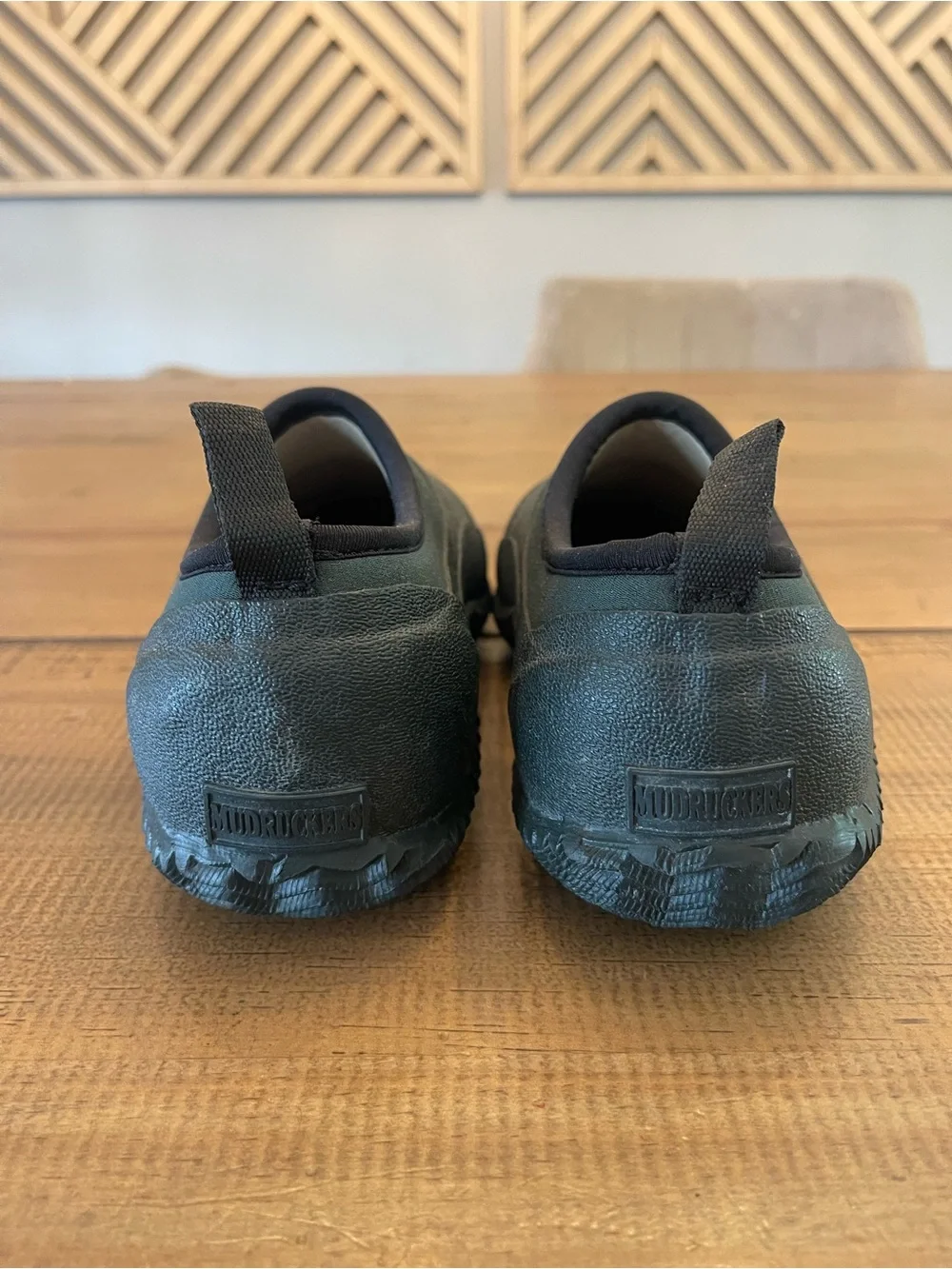 Mudruckers Green and Black Slip-On Water-Resistant Shoes